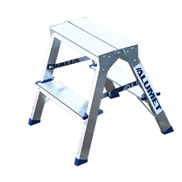 Стремянка стальная двусторонняя 2 ступени Алюмет AD7202 купить в Минске и Беларуси