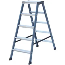 Стремянка анодированная KRAUSE Sepro D 2x5 ступеней (125828)