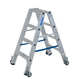 Стремянка KRAUSE Stabilo с роликами 2x4 ступени (124821)