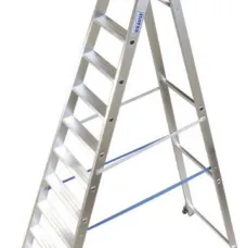 Стремянка KRAUSE Stabilo с роликами 10 ступеней (124661)