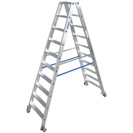 Стремянка KRAUSE Stabilo с роликами 2x12 ступеней (124883)