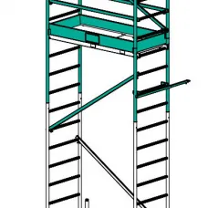 Вышка-тура строительная KRAUSE Climtec 4м (база + одна надстройка) (710116 + 710130)